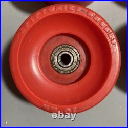 Rare Vintage 1st Gen Kryptonics Skateboard Wheels Raised Letters Orange Red 70mm