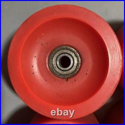Rare Vintage 1st Gen Kryptonics Skateboard Wheels Raised Letters Orange Red 70mm