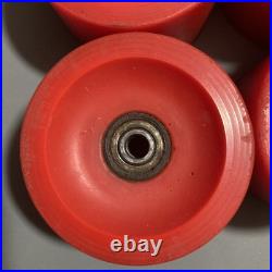 Rare Vintage 1st Gen Kryptonics Skateboard Wheels Raised Letters Orange Red 70mm