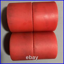 Rare Vintage 1st Gen Kryptonics Skateboard Wheels Raised Letters Orange Red 70mm