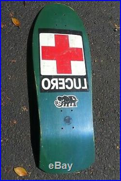 Rare Vintage Santa Cruz John Lucero NOS RED CROSS skateboard Black Label Natas