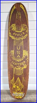 Rare Vintage Wood Skateboard Apollo USA SkateShip 1960's Southern Associated