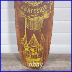 Rare Vintage Wood Skateboard Apollo USA SkateShip 1960's Southern Associated