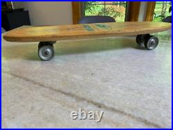 Rare Vintage Wood Wooden Skateboard Metal Wheels SurfBird Surf Bird Surfboard