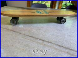 Rare Vintage Wood Wooden Skateboard Metal Wheels SurfBird Surf Bird Surfboard