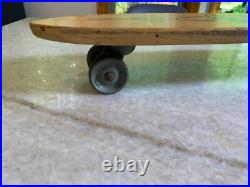 Rare Vintage Wood Wooden Skateboard Metal Wheels SurfBird Surf Bird Surfboard