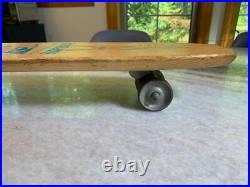 Rare Vintage Wood Wooden Skateboard Metal Wheels SurfBird Surf Bird Surfboard