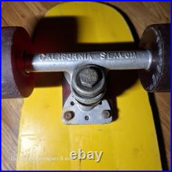Rare vintage Fiberglass & wood skateboard Targa wheels CALIFORNIA SLALOM trucks