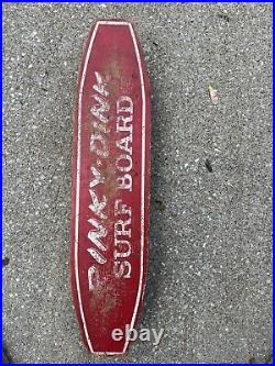 Rinky-Dink Surf Board Skateboard Vintage Steel Wheels 1960s