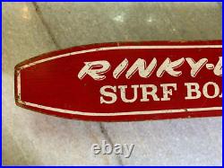 Rinky Dink Surf Board Vintage Metal Steel Wheels Skateboard Wood Wooden Rinky Dink Surf Board Vintage Metal Steel Wheels Skateboard Wood Wooden