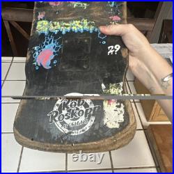 Rob Roskopp Designs Vintage Skateboard Deck Black with Graphic Classic Collector