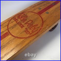 Roller Derby Deluxe No 20 Wood Skateboard with Original Wheels and Trucks 1960s