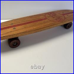 Roller Derby Deluxe No 20 Wood Skateboard with Original Wheels and Trucks 1960s