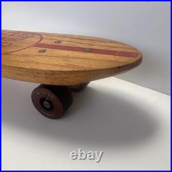Roller Derby Deluxe No 20 Wood Skateboard with Original Wheels and Trucks 1960s