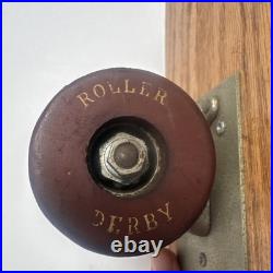 Roller Derby Deluxe No 20 Wood Skateboard with Original Wheels and Trucks 1960s
