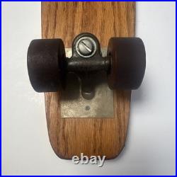 Roller Derby Deluxe No 20 Wood Skateboard with Original Wheels and Trucks 1960s