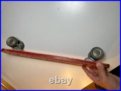 Roller Derby Surf Board Vintage Steel Metal Wheels Skateboard Wood Illinois