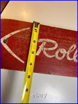 Roller Derby Surf Board Vintage Steel Metal Wheels Skateboard Wood Illinois