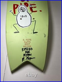 Ryan Pope Duffs 2007 Limited Skateboard Deck #90/200 Signed Ripsled For Ryan