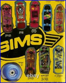 SIMS 1980s Vintage Skateboard ST (Street) Concave Street Wheel ACS Trucks 80s