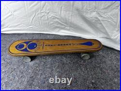 SKATEBOARD 1960's ZIPEES M 369 SIDEWALK SURF BOARD OLYMPIC METAL WHEELS
