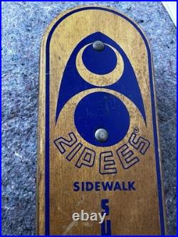 SKATEBOARD 1960's ZIPEES M 369 SIDEWALK SURF BOARD OLYMPIC METAL WHEELS