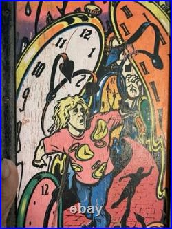 Santa Cruz Claus Grabke Melting Clock Vintage 80s Skateboard Bullet Wheels Track