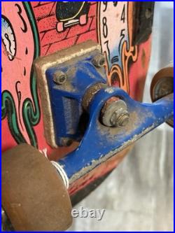 Santa Cruz Claus Grabke Melting Clock Vintage 80s Skateboard Bullet Wheels Track