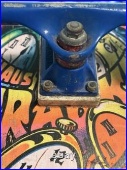 Santa Cruz Claus Grabke Melting Clock Vintage 80s Skateboard Bullet Wheels Track