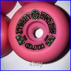 Santa Cruz OJ II Street Razor Skateboard Wheels NOS Original Vintage Pink 63mm