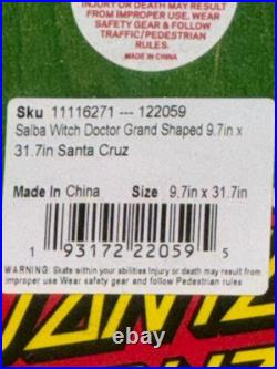 Santa Cruz Salba S Alba Skateboard Deck Witch Doctor Voodoo RARE GRAND Version