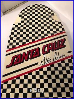 Santa Cruz Steve Olson Checkerboard 1980's Pig Skateboard Reissue Vintage Deck