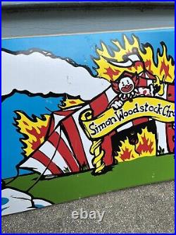 Simon Woodstock Burning Circus Skateboard Deck Reissue Sonic Mid School Signed
