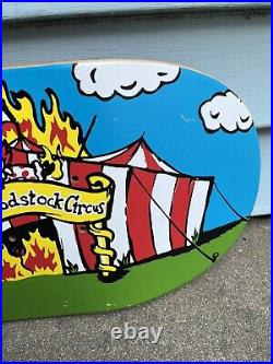 Simon Woodstock Burning Circus Skateboard Deck Reissue Sonic Mid School Signed