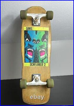 Sims Screamer 2 Skateboard Deck Vintage Original 1987 Slimeball Wheels 1980s VTG