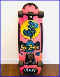 Skate zombie 80s vintage skateboard pink