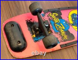 Skate zombie 80s vintage skateboard pink