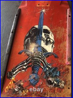 Skateboard deck Vintage Powell Peralta Skull and Sword RED 80s (deck only) Skateboard deck Vintage Powell Peralta Skull and Sword RED 80s (deck only)