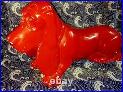 Skateboarding Basset Hound Found Object Art Dog Sculpture Store Display Hang Ten