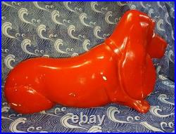 Skateboarding Basset Hound Found Object Art Dog Sculpture Store Display Hang Ten