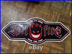 Spitfire skateboard Live To Burn, Ride The Fire vintage Metal Wall Sign