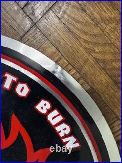 Spitfire skateboard Live To Burn, Ride The Fire vintage Metal Wall Sign