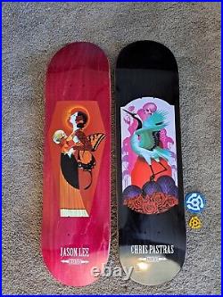 Stereo Skateboards decks (2), Jason Lee & Chris Dune Pastras, Gustavo Rimada art