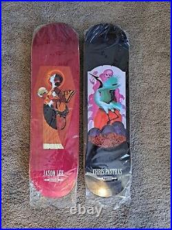Stereo Skateboards decks (2), Jason Lee & Chris Dune Pastras, Gustavo Rimada art