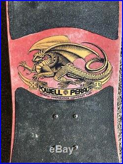 TONY HAWK POWELL PERALTA Red Original 1983 Chicken Skull Skateboard 29