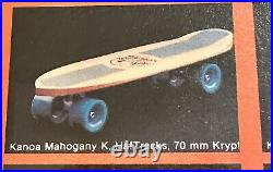 The Only Remaining Kanoa Oak Kick Skateboard on Earth NOS Kryptonics Included