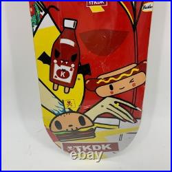 Tokidoki 7 3/8 Skateboard Deck Team Fast Food Girl Red Graphic