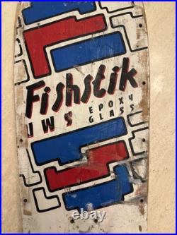 Uncle Wiggley Fishstik Epoxy Glass Skateboard Deck OG 1985 Vintage Rare