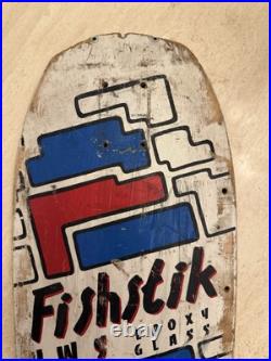 Uncle Wiggley Fishstik Epoxy Glass Skateboard Deck OG 1985 Vintage Rare