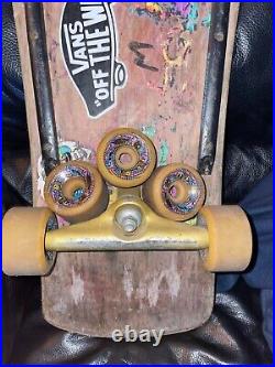 Unused 6-7 vintage santa cruz skateboard wheels and vision cruiser board